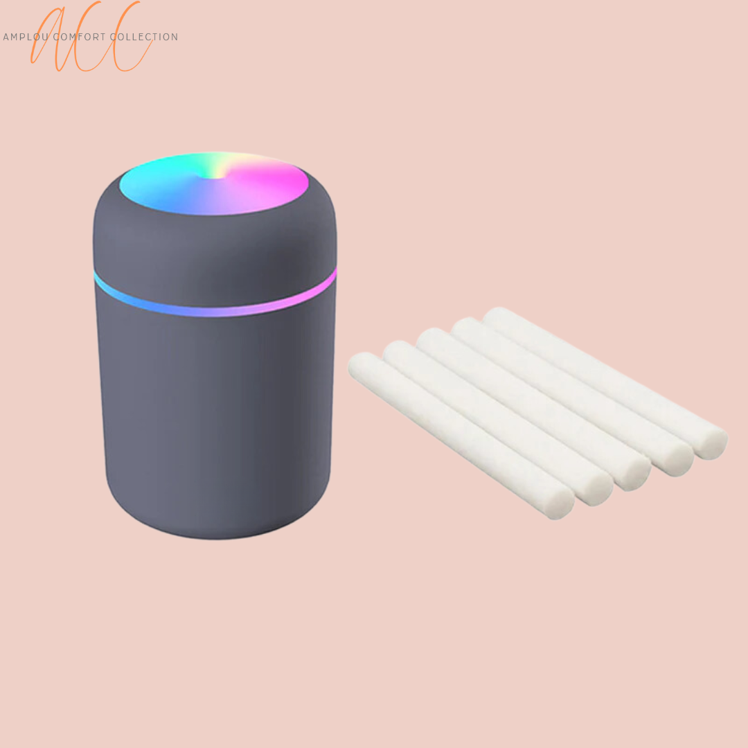 300Ml Mini Air Humidifier Ultrasonic Aroma Essential Oil Diffuser Auto Shut-Off USB Mist Sprayer Home Car Air Humidifier Light