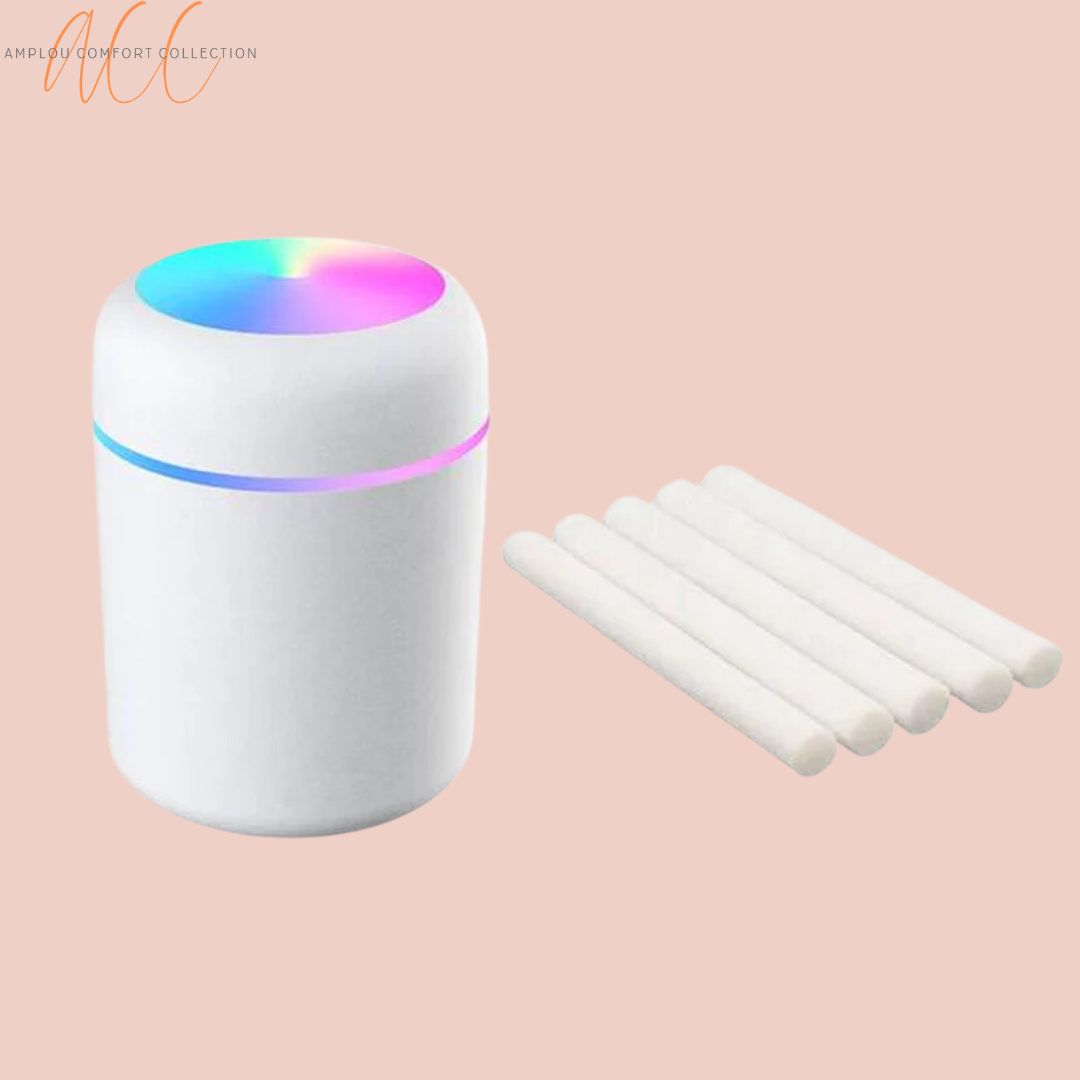 300Ml Mini Air Humidifier Ultrasonic Aroma Essential Oil Diffuser Auto Shut-Off USB Mist Sprayer Home Car Air Humidifier Light