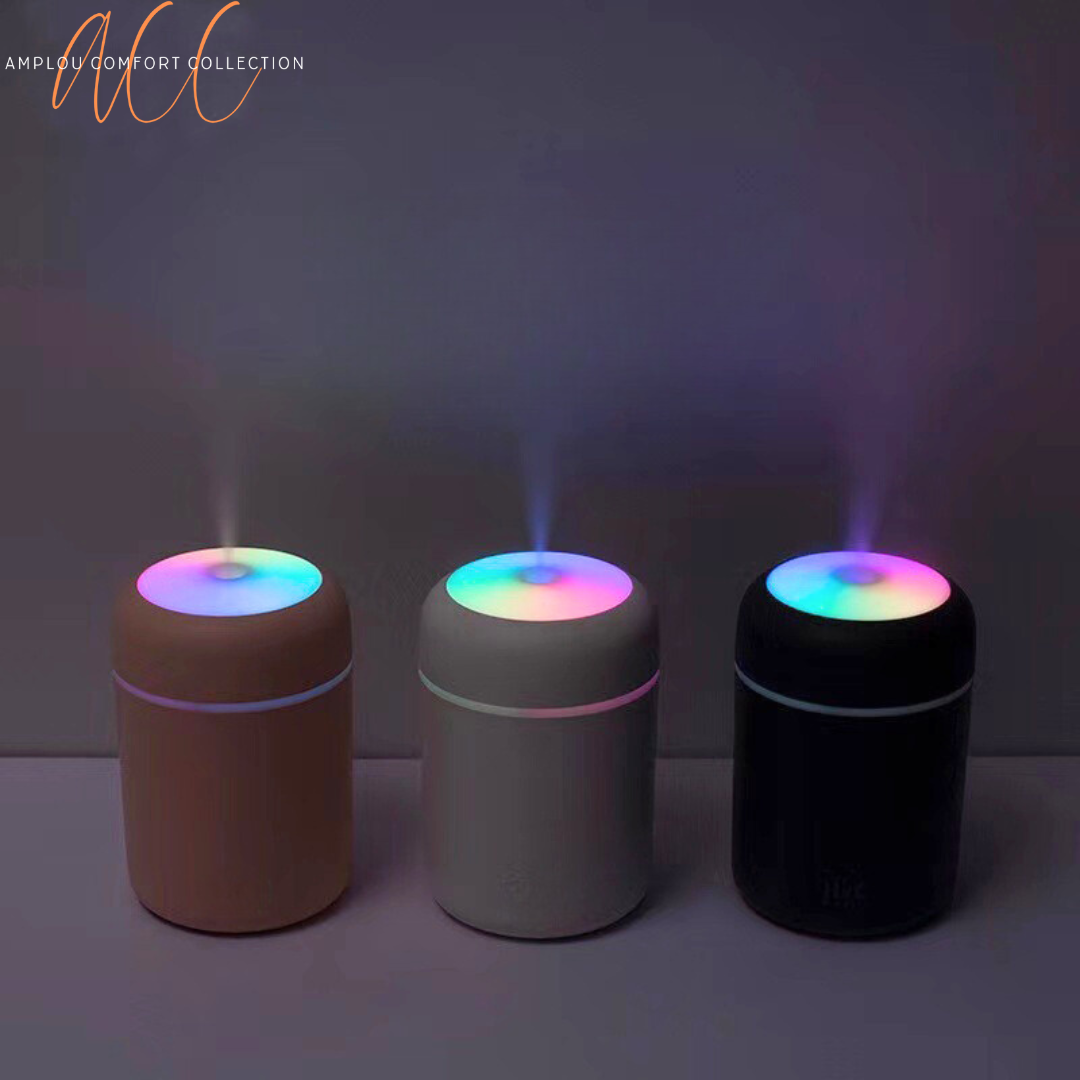 300Ml Mini Air Humidifier Ultrasonic Aroma Essential Oil Diffuser Auto Shut-Off USB Mist Sprayer Home Car Air Humidifier Light