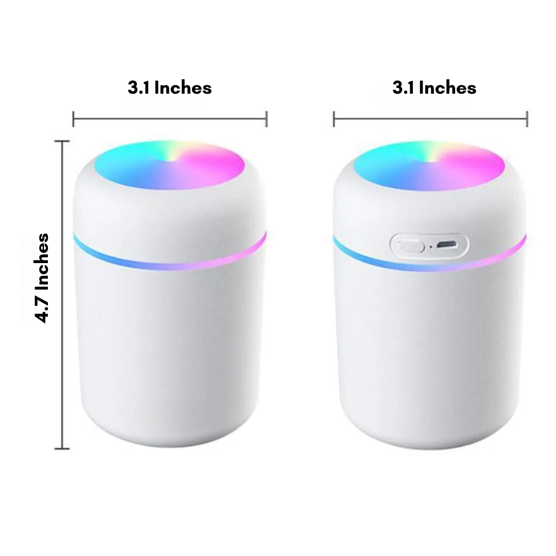 300Ml Mini Air Humidifier Ultrasonic Aroma Essential Oil Diffuser Auto Shut-Off USB Mist Sprayer Home Car Air Humidifier Light